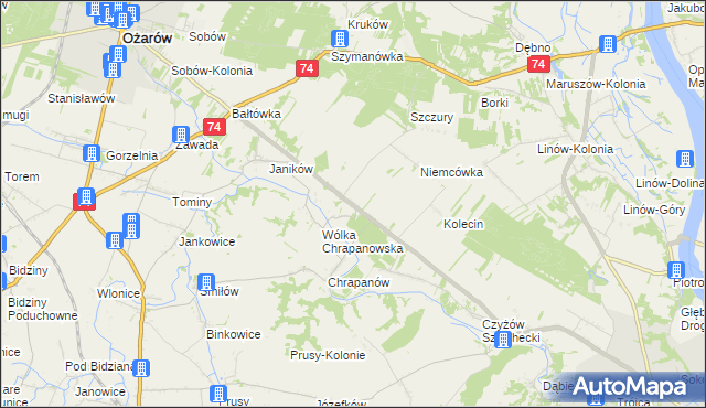 mapa Suchodółka, Suchodółka na mapie Targeo