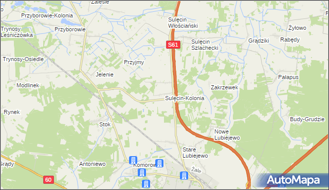 mapa Sulęcin-Kolonia, Sulęcin-Kolonia na mapie Targeo