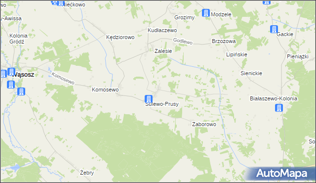 mapa Sulewo-Kownaty, Sulewo-Kownaty na mapie Targeo