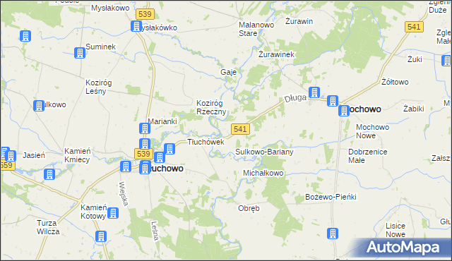 mapa Sulkowo Rzeczne, Sulkowo Rzeczne na mapie Targeo