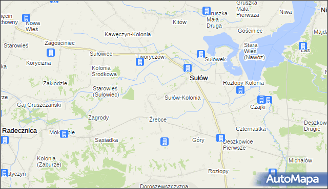 mapa Sułów-Kolonia, Sułów-Kolonia na mapie Targeo