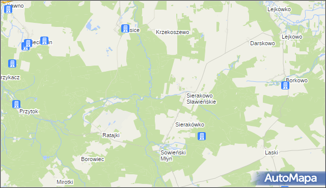 mapa Suszka gmina Sianów, Suszka gmina Sianów na mapie Targeo