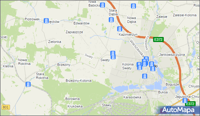 mapa Swaty, Swaty na mapie Targeo