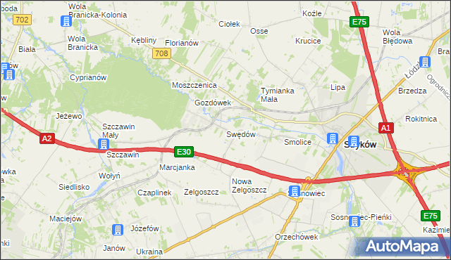 mapa Swędów, Swędów na mapie Targeo