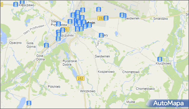 mapa Świdwinek, Świdwinek na mapie Targeo