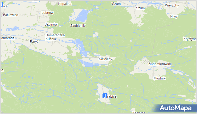 mapa Święciny, Święciny na mapie Targeo