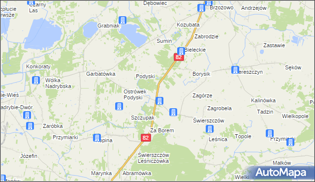 mapa Świerszczów-Kolonia, Świerszczów-Kolonia na mapie Targeo