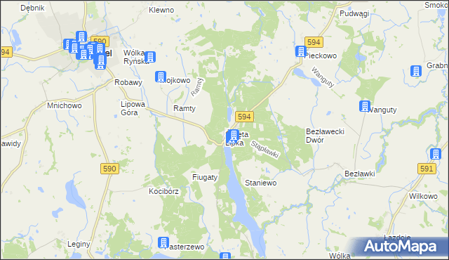 mapa Święta Lipka, Święta Lipka na mapie Targeo