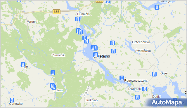 mapa Świętajno powiat olecki, Świętajno powiat olecki na mapie Targeo