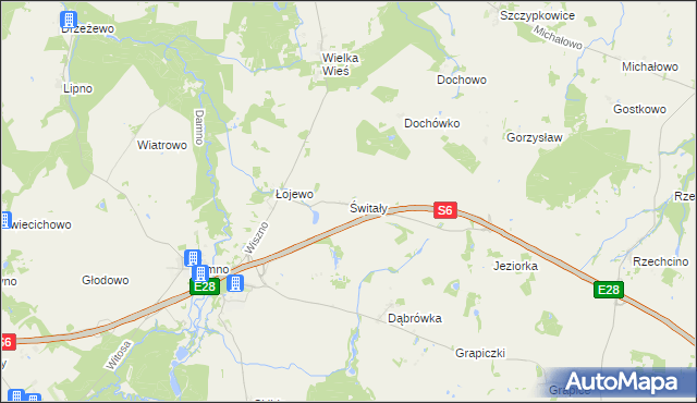 mapa Świtały, Świtały na mapie Targeo