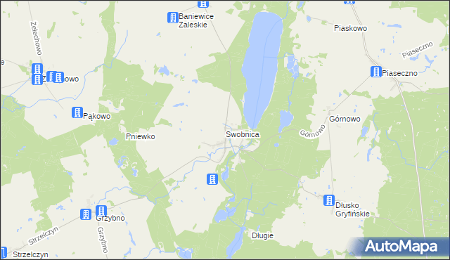 mapa Swobnica, Swobnica na mapie Targeo