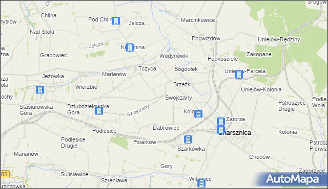 mapa Swojczany, Swojczany na mapie Targeo