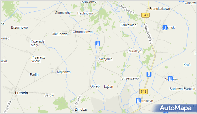 mapa Swojęcin, Swojęcin na mapie Targeo
