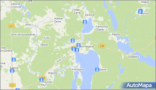 mapa Swornegacie, Swornegacie na mapie Targeo
