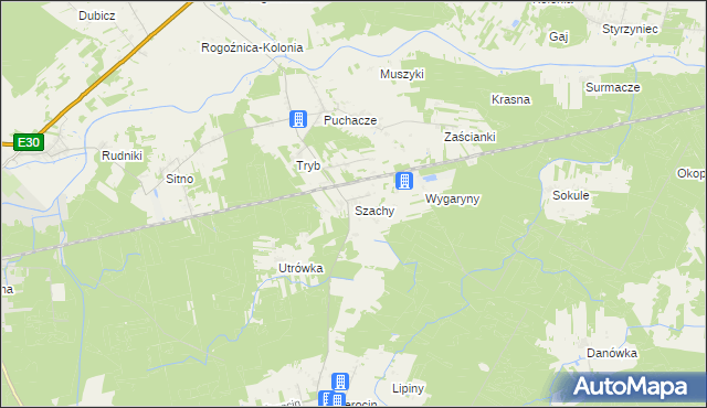mapa Szachy, Szachy na mapie Targeo