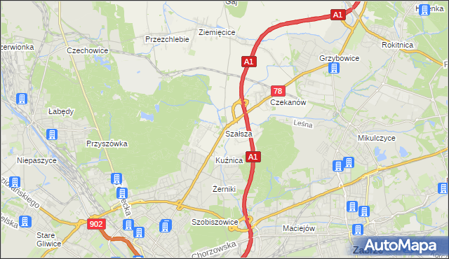 mapa Szałsza, Szałsza na mapie Targeo