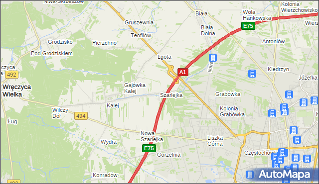 mapa Szarlejka, Szarlejka na mapie Targeo
