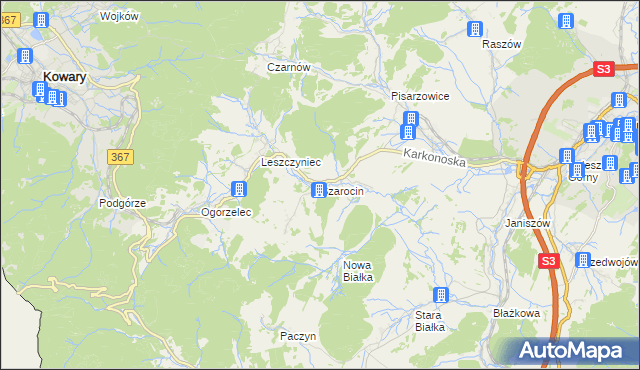 mapa Szarocin, Szarocin na mapie Targeo