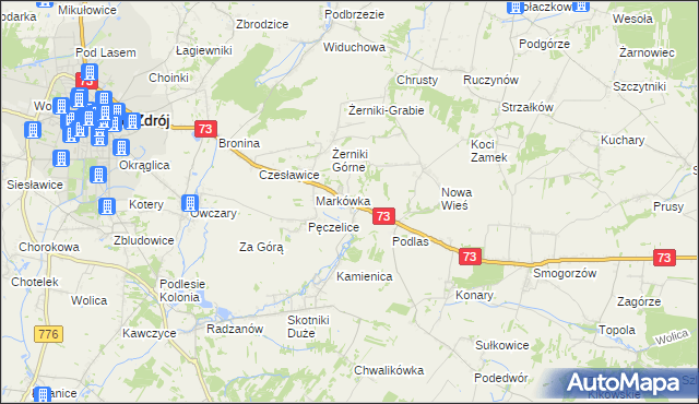 mapa Szczaworyż, Szczaworyż na mapie Targeo