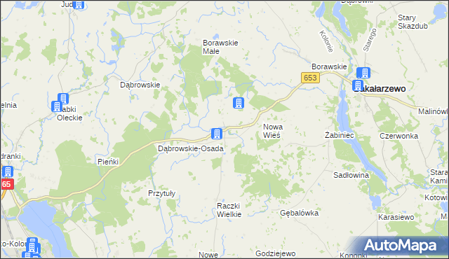 mapa Szczecinki, Szczecinki na mapie Targeo