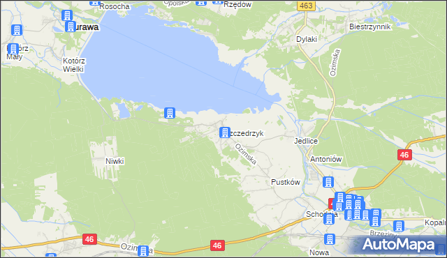 mapa Szczedrzyk, Szczedrzyk na mapie Targeo
