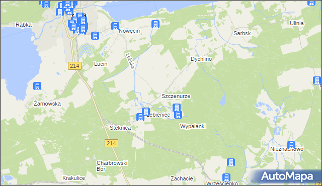 mapa Szczenurze, Szczenurze na mapie Targeo