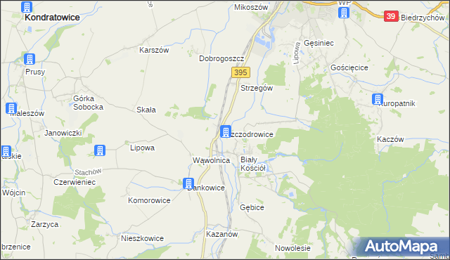 mapa Szczodrowice, Szczodrowice na mapie Targeo