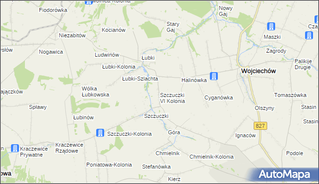 mapa Szczuczki VI Kolonia, Szczuczki VI Kolonia na mapie Targeo