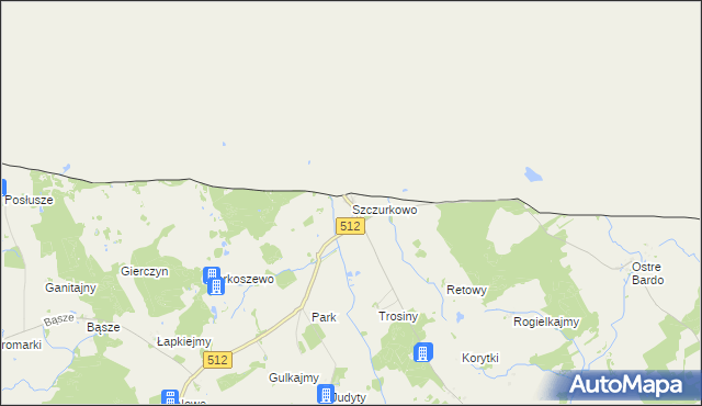 mapa Szczurkowo, Szczurkowo na mapie Targeo
