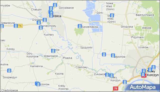 mapa Szczytniki gmina Wiślica, Szczytniki gmina Wiślica na mapie Targeo