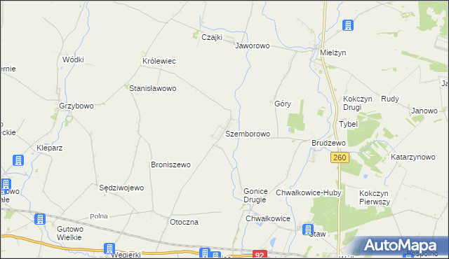 mapa Szemborowo, Szemborowo na mapie Targeo