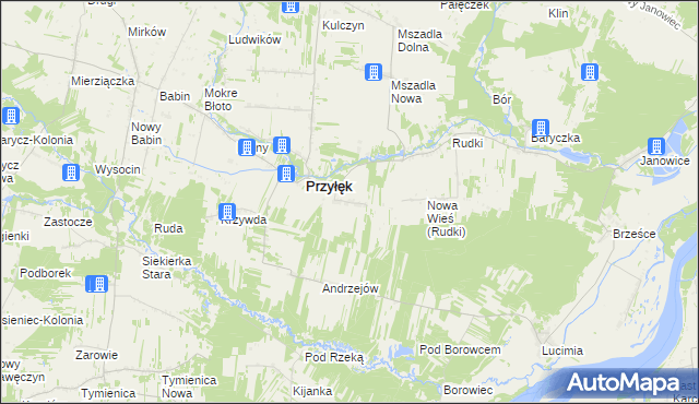 mapa Szlachecki Las, Szlachecki Las na mapie Targeo