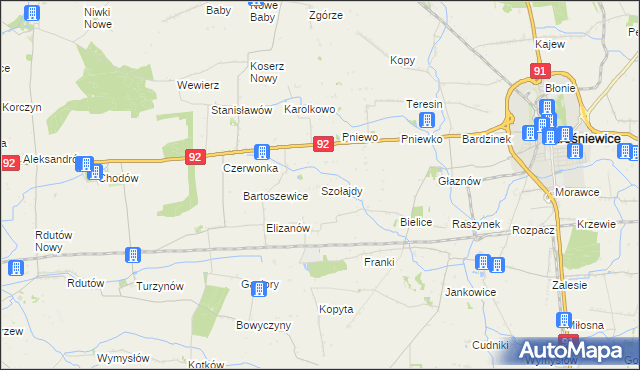 mapa Szołajdy, Szołajdy na mapie Targeo