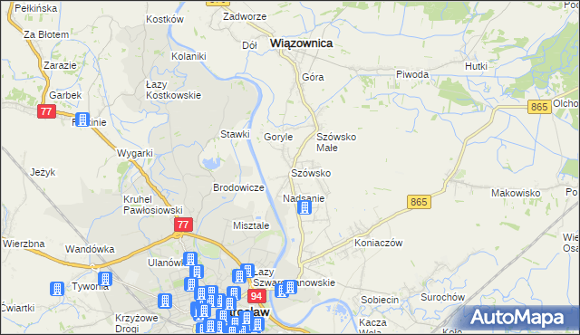 mapa Szówsko, Szówsko na mapie Targeo