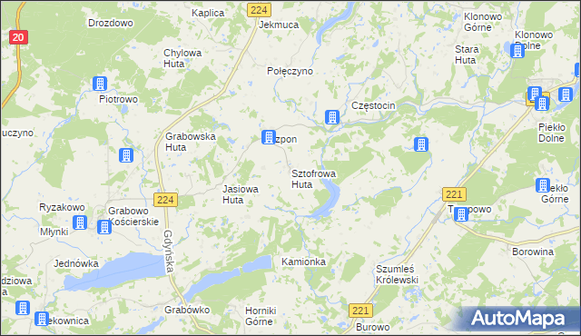 mapa Sztofrowa Huta, Sztofrowa Huta na mapie Targeo