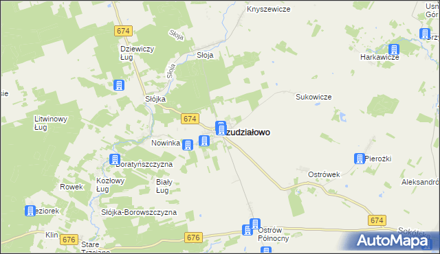 mapa Szudziałowo, Szudziałowo na mapie Targeo