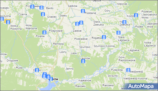 mapa Szumsko, Szumsko na mapie Targeo