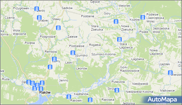 mapa Szumsko-Kolonia, Szumsko-Kolonia na mapie Targeo