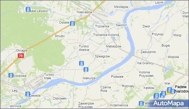 mapa Szwagrów, Szwagrów na mapie Targeo