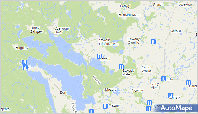 mapa Szwałk, Szwałk na mapie Targeo