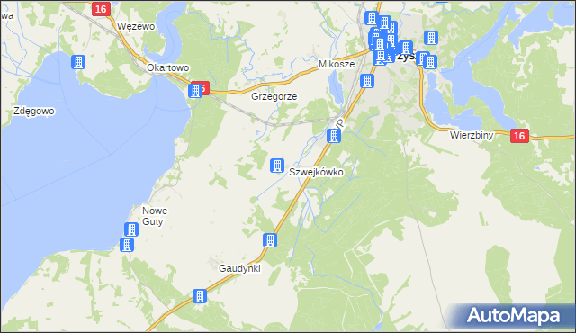 mapa Szwejkówko, Szwejkówko na mapie Targeo