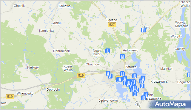 mapa Szymanowo gmina Morąg, Szymanowo gmina Morąg na mapie Targeo