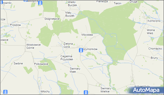 mapa Szymonków, Szymonków na mapie Targeo