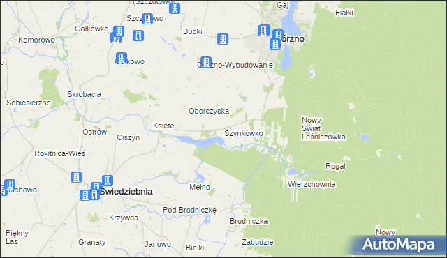 mapa Szynkówko, Szynkówko na mapie Targeo