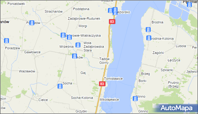 mapa Tądów Górny, Tądów Górny na mapie Targeo