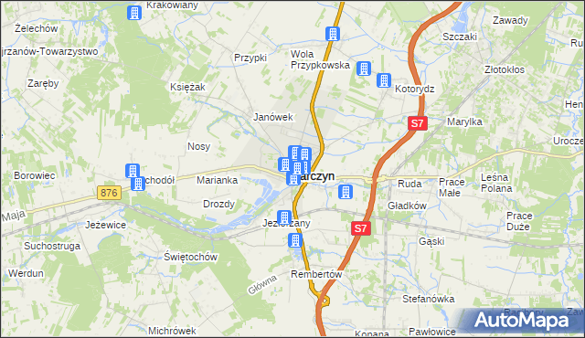 mapa Tarczyn powiat piaseczyński, Tarczyn powiat piaseczyński na mapie Targeo