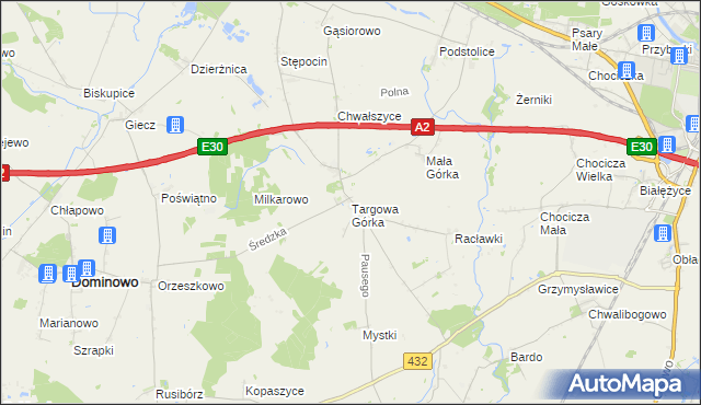 mapa Targowa Górka, Targowa Górka na mapie Targeo