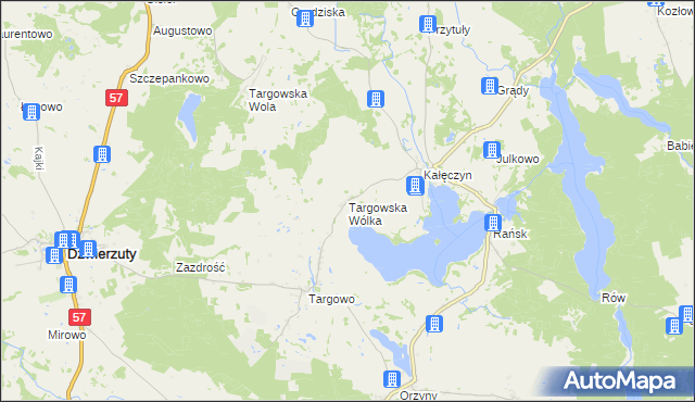 mapa Targowska Wólka, Targowska Wólka na mapie Targeo