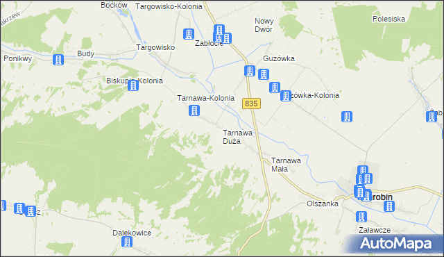 mapa Tarnawa Duża, Tarnawa Duża na mapie Targeo