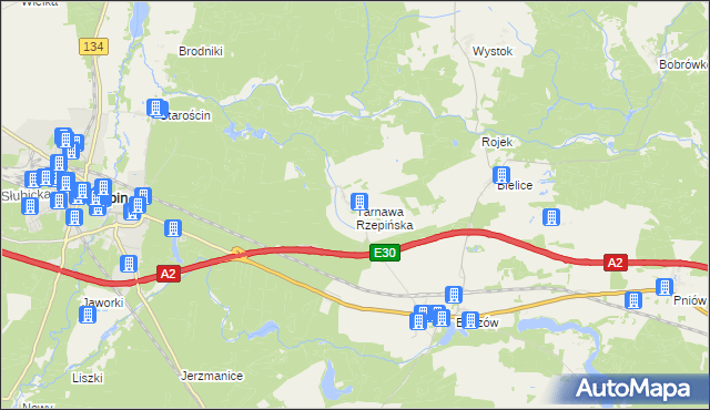 mapa Tarnawa Rzepińska, Tarnawa Rzepińska na mapie Targeo